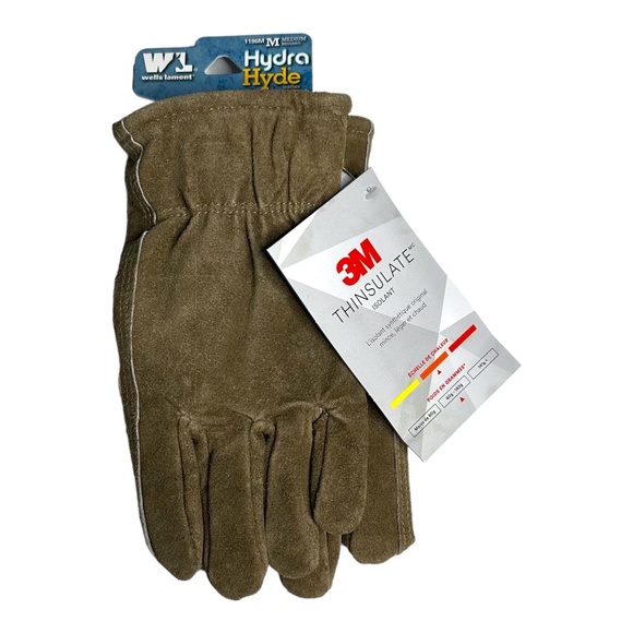 Wells Lamont Hydrahyde Split Leather Winter Work Gloves M 1196M - Picture 1 of 1